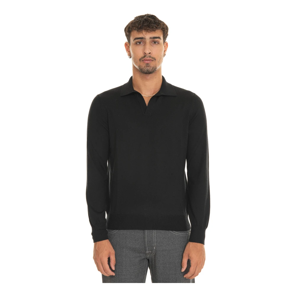 Gran Sasso Klassieke Polo Shirt voor Mannen Black Heren