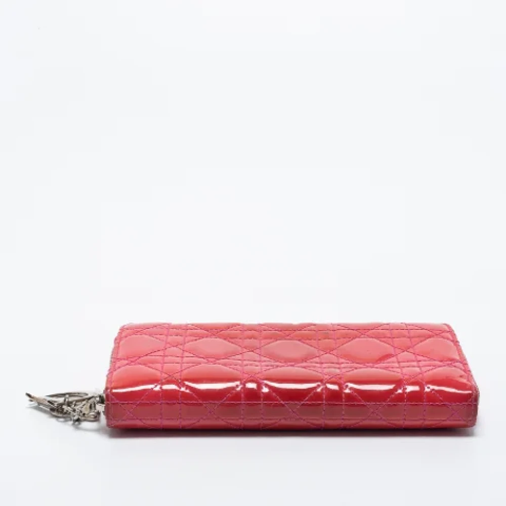 Dior Vintage Pre-owned Leather wallets Pink Dames