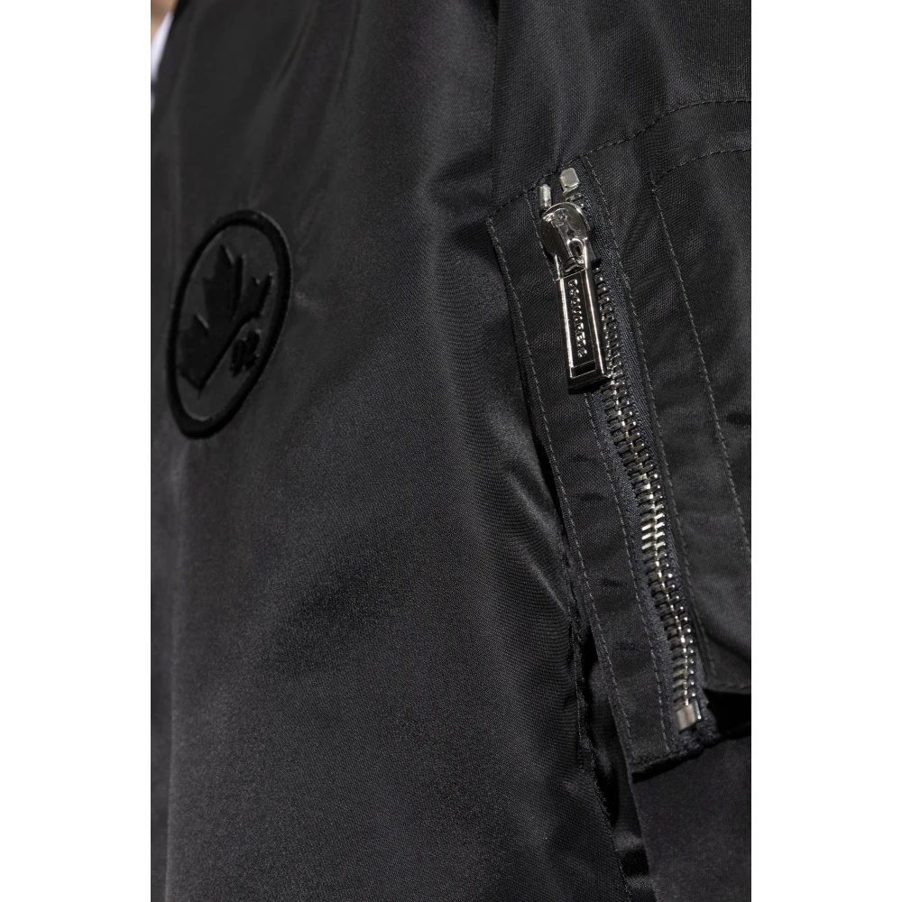 Dsquared2 Bomberjack met vintage-effect Black Heren
