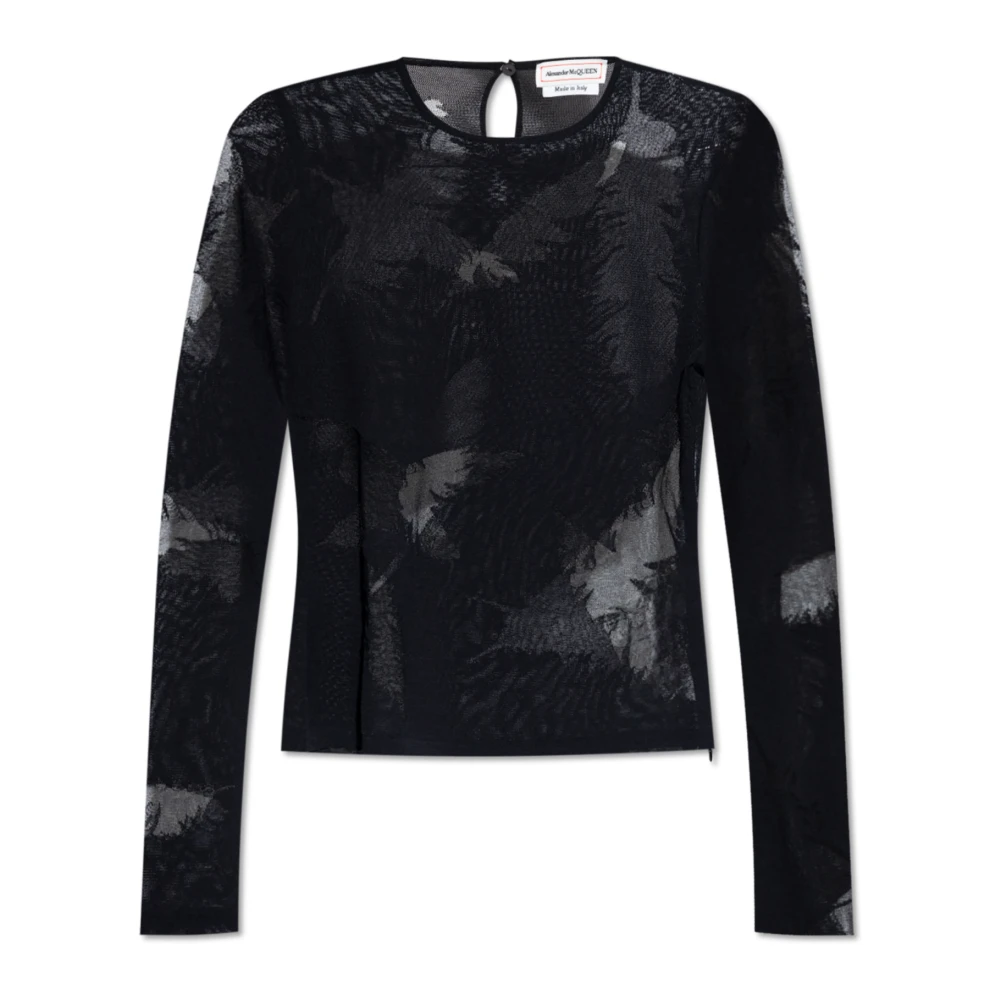 Alexander mcqueen Lange mouw top Black Dames