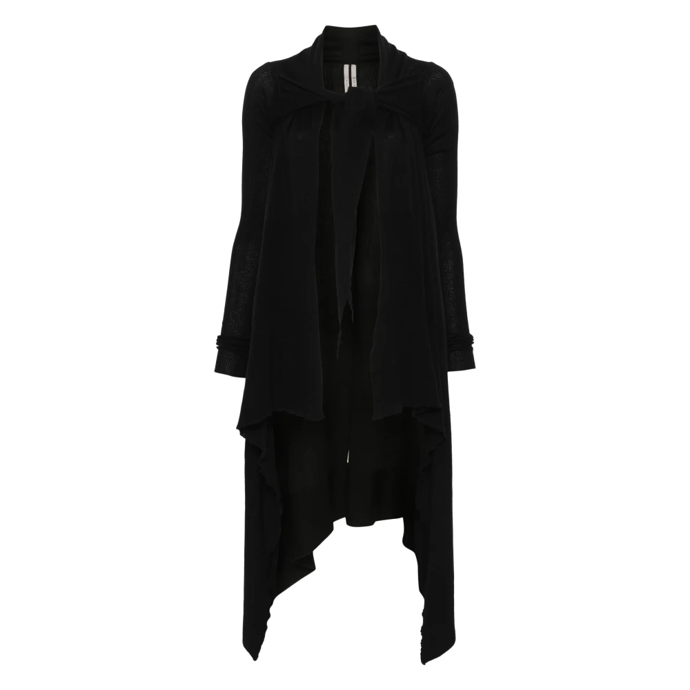 Rick Owens Geribbelde Gebreide Trui Black Dames