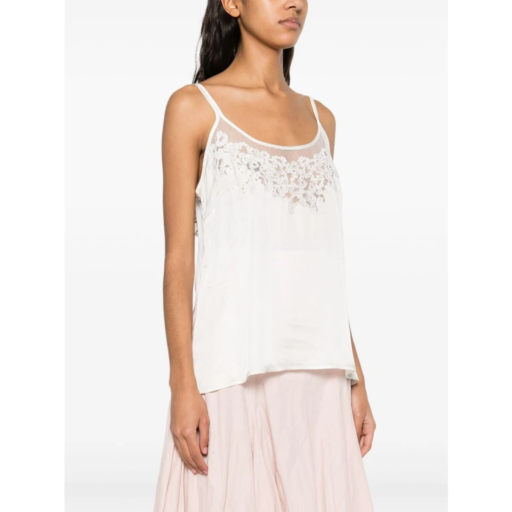 Twinset Witte Top Ss25 White Dames