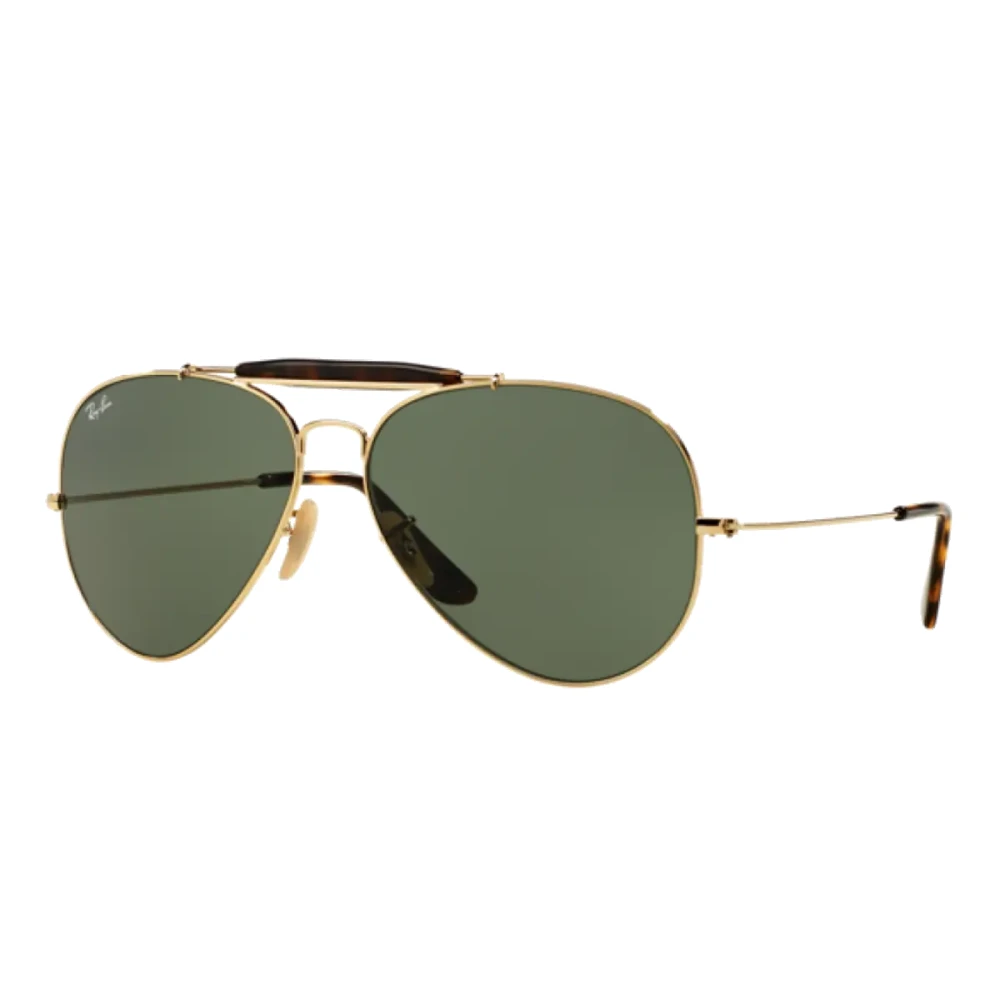 Ray-Ban Unisex Yellow Sunglasses, 62 Mm, Outdoorsman Ii