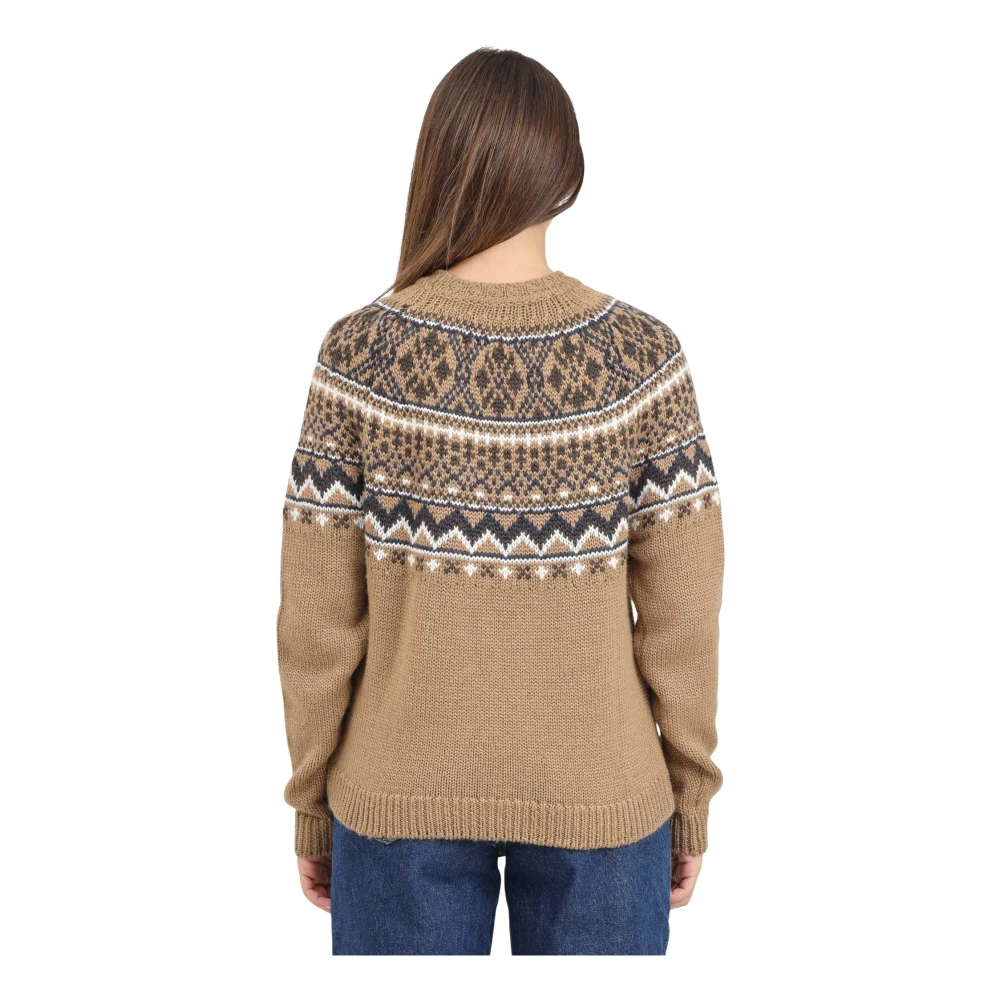 Napapijri Retro Jacquard Trui Bruin Vrouwen Brown Dames