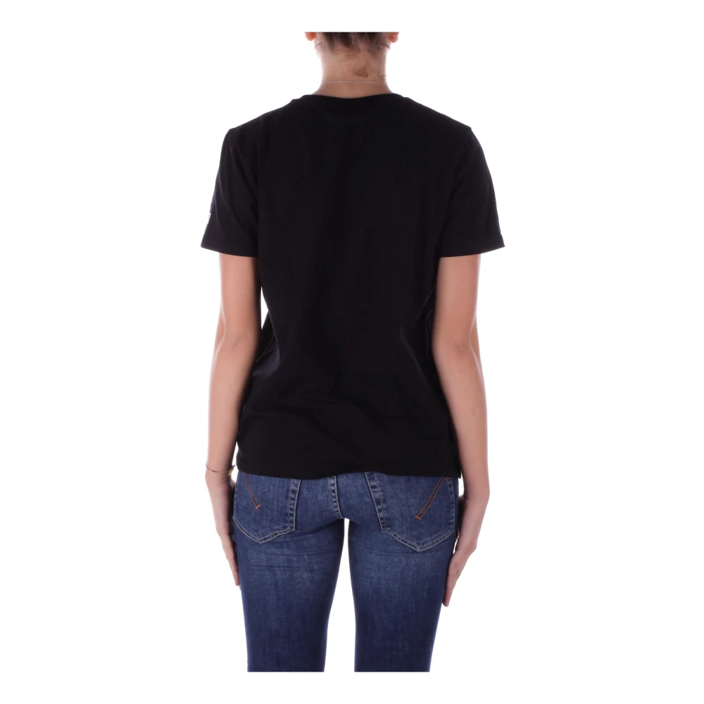 Gcds Zwart Logo Voorkant T-shirt Black Dames