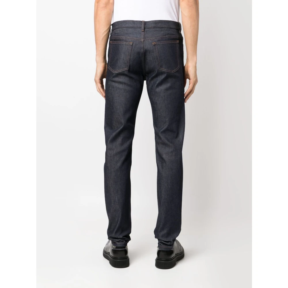 A.p.c. Blauwe Katoenen Straight Jeans Indigo Blue Heren