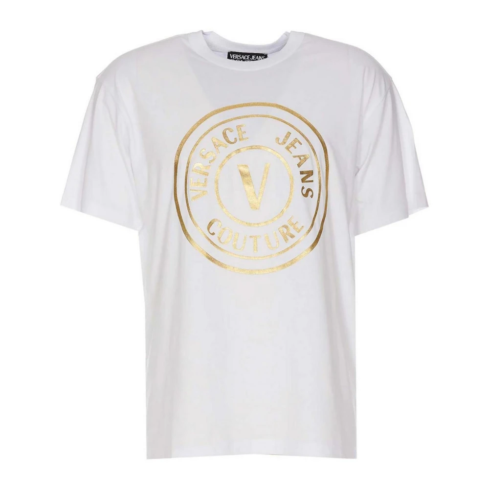 Versace Jeans Couture White T-Shirts, Male, 2XL, Fashionable T-Shirts And Polos