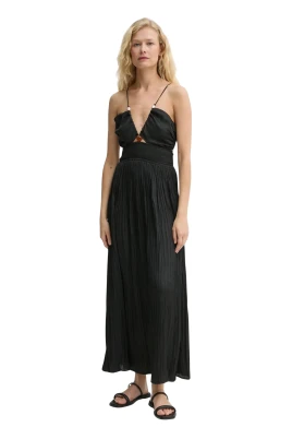 Klänning med veckad V-ringning