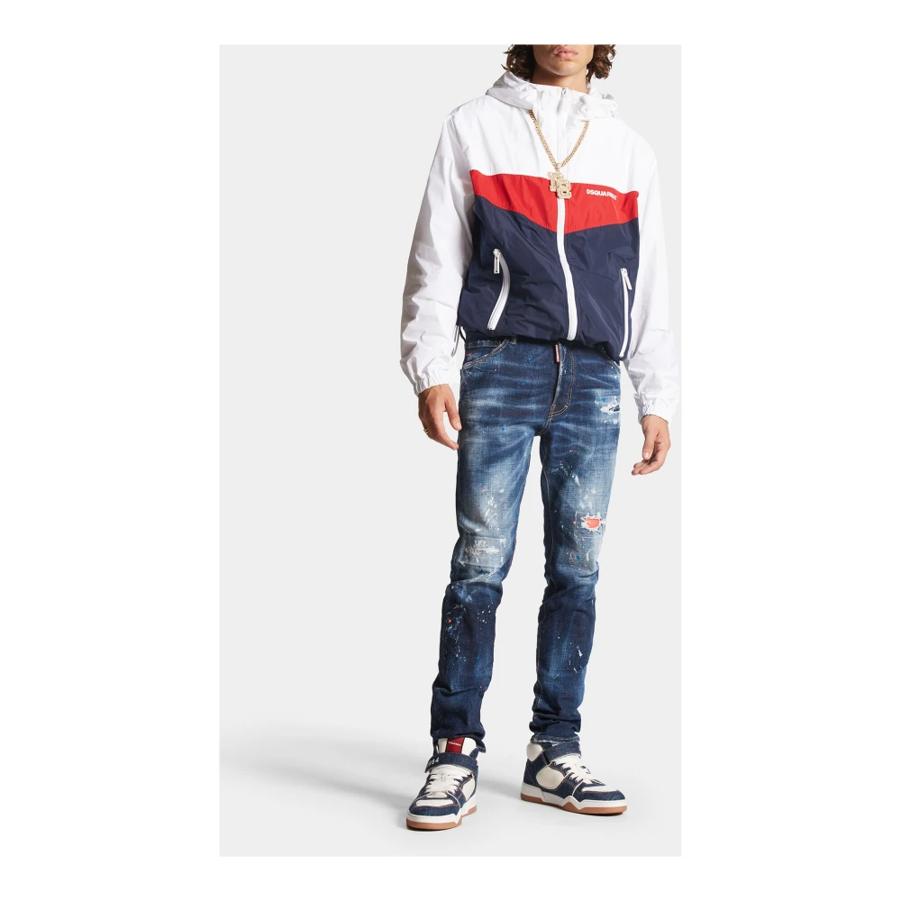 Dsquared2 Distressed Slim-fit Jeans Blue Heren