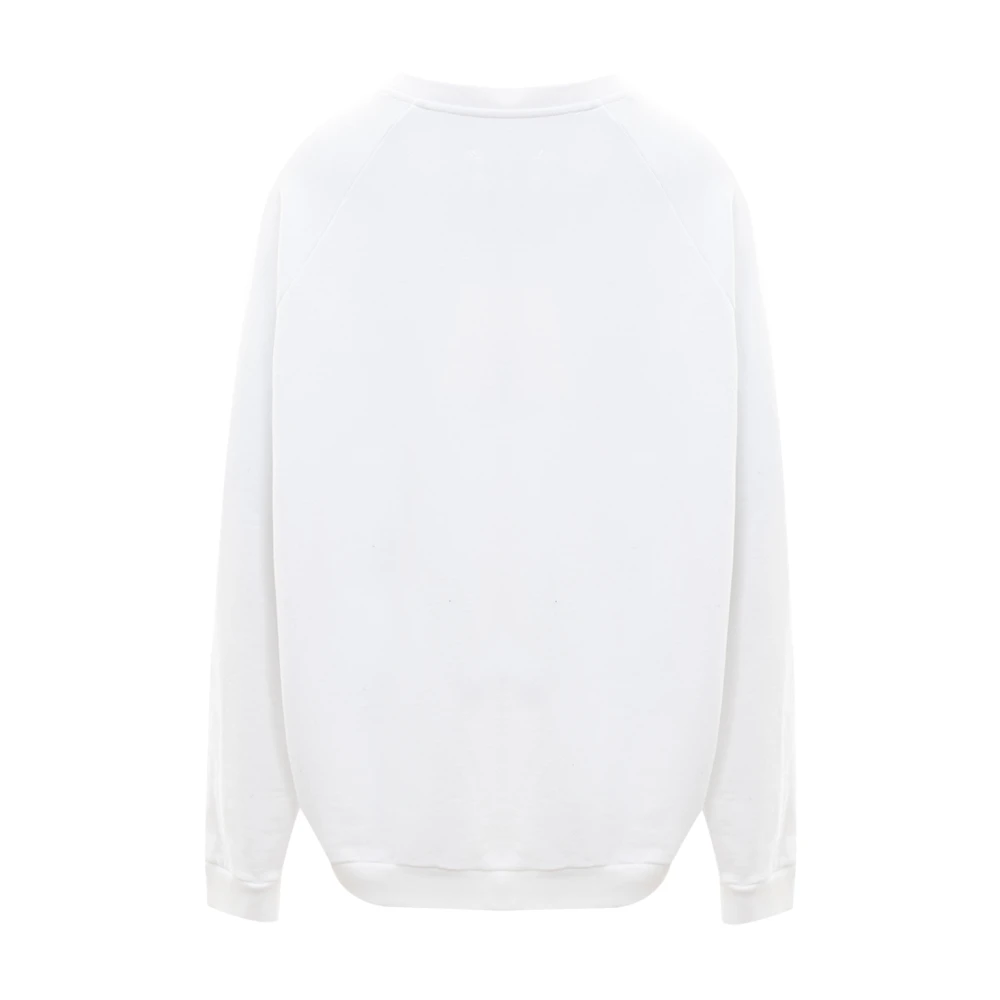 Maison Margiela Witte Oversized Sweatshirt White Dames