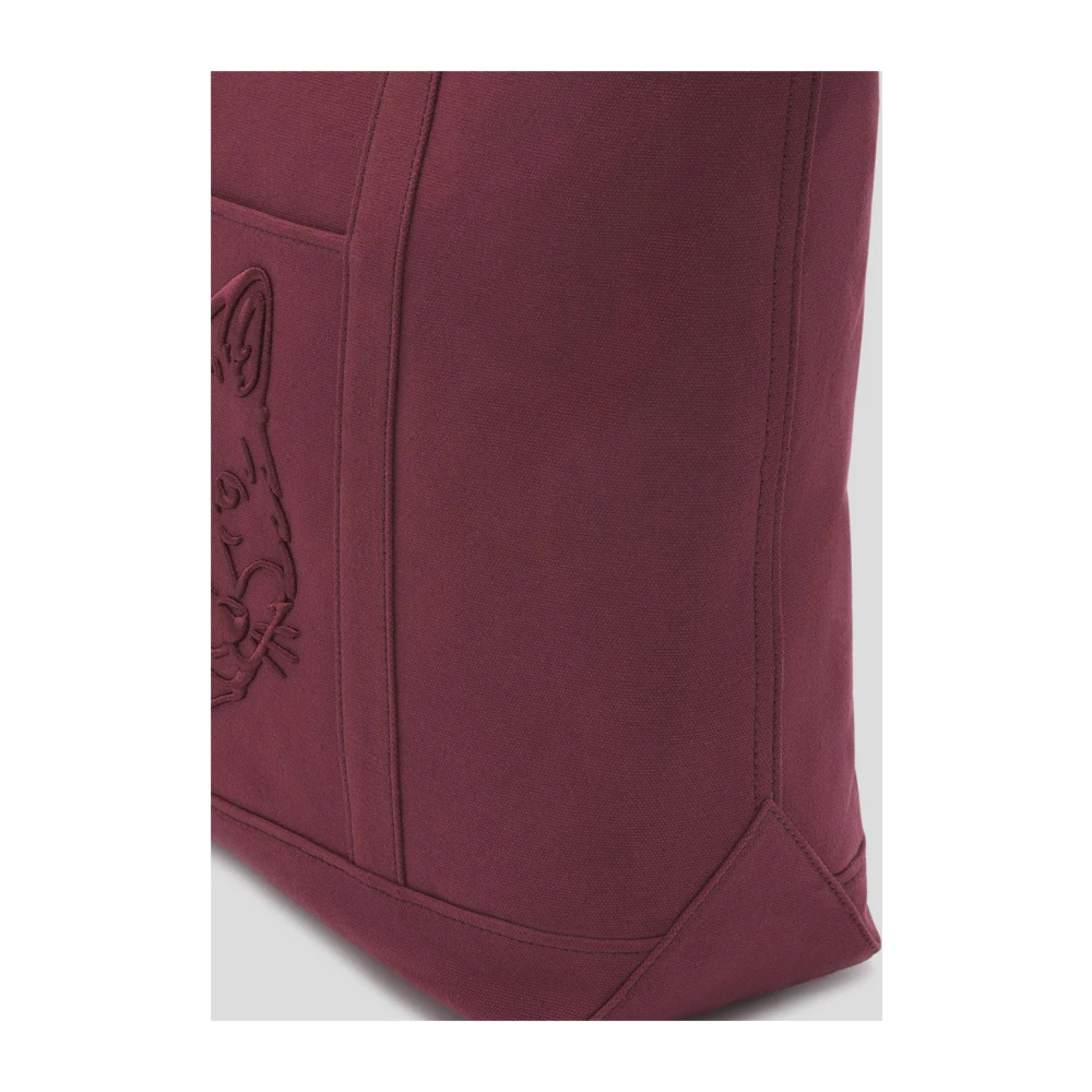 Maison Kitsuné Katoenen Winkelmand Red Dames