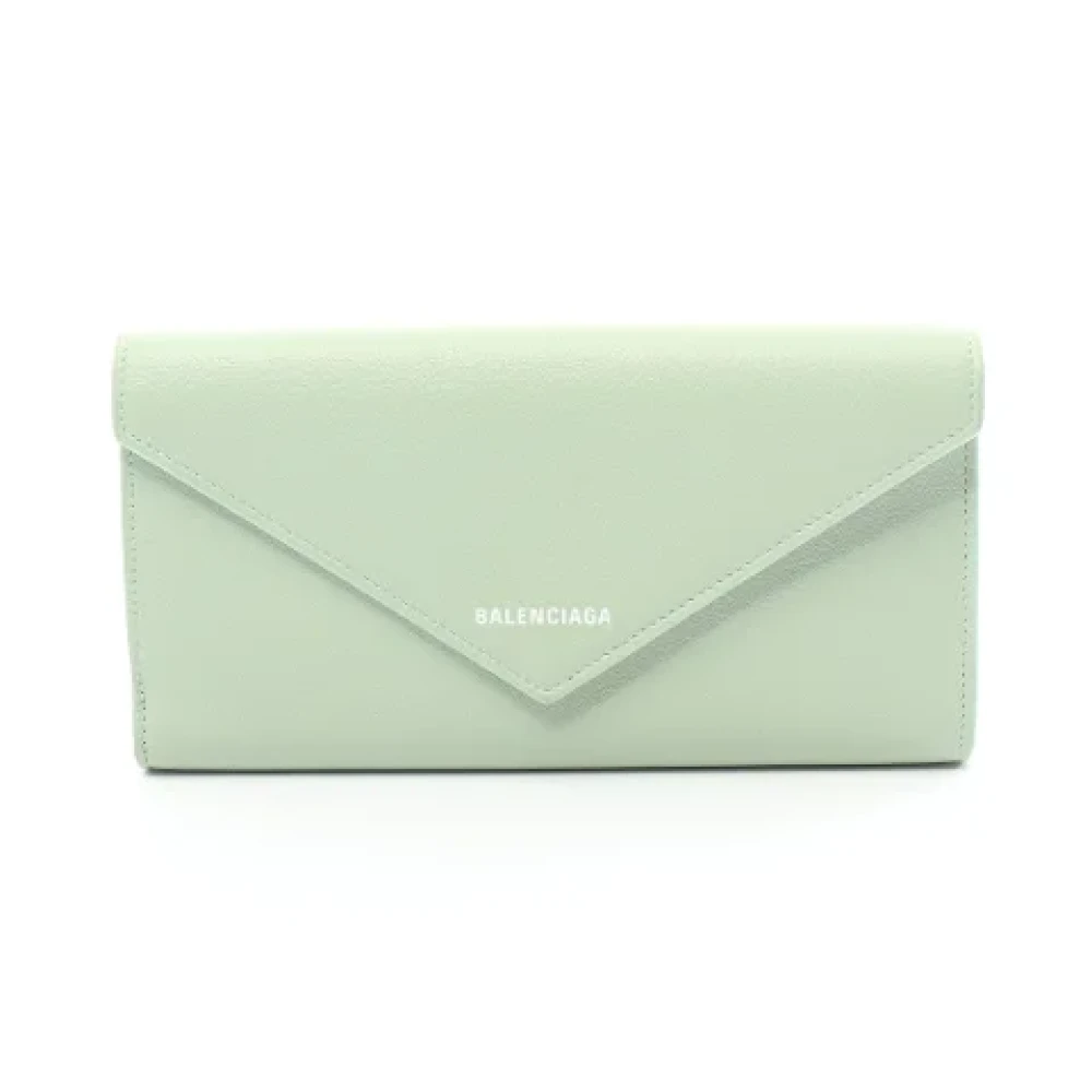 Balenciaga Vintage Pre-owned Leather wallets Green Dames