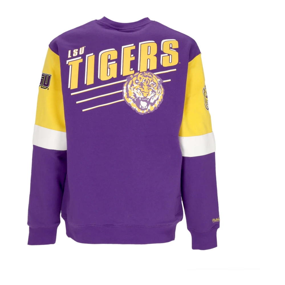 Mitchell & Ness LSU Tigers Crewneck Sweatshirt All Over Purple Heren