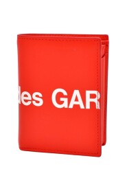 Portafogli Wallet Huge Logo in pelle rossa