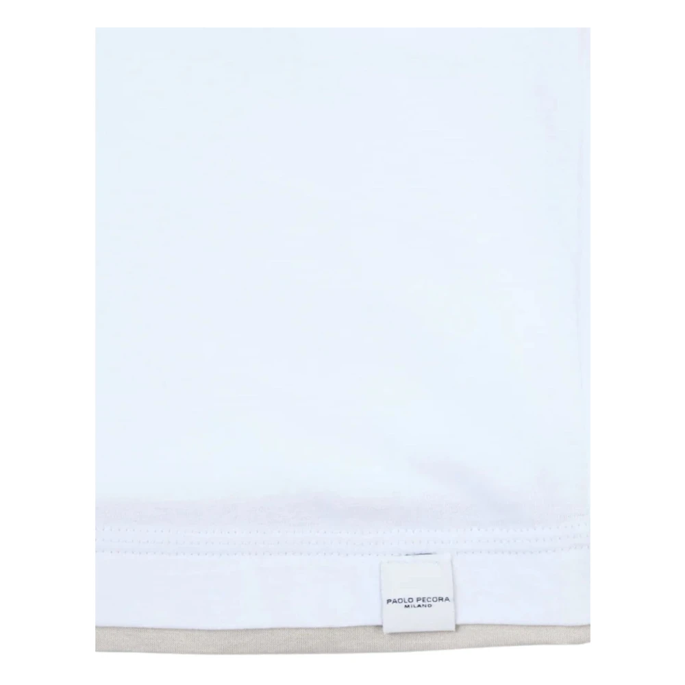 Paolo Pecora Witte T-shirts en Polos White Heren