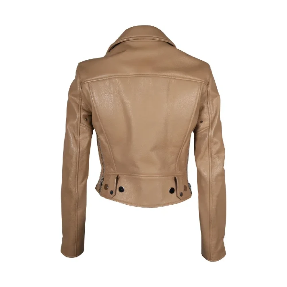 Alexander Wang Pre-owned Leather outerwear Brown Dames