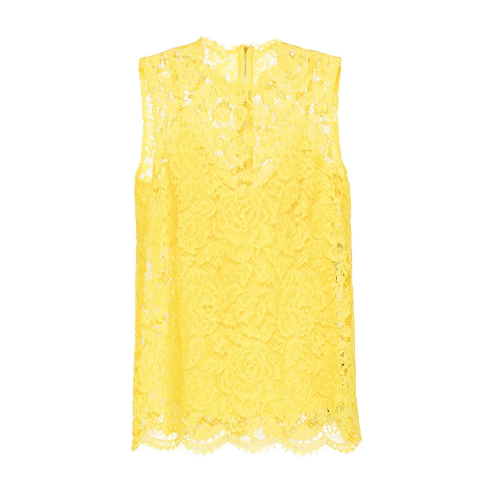 Dolce & Gabbana Vrouw Geel Overhemden Dames, S, Katoen, Top