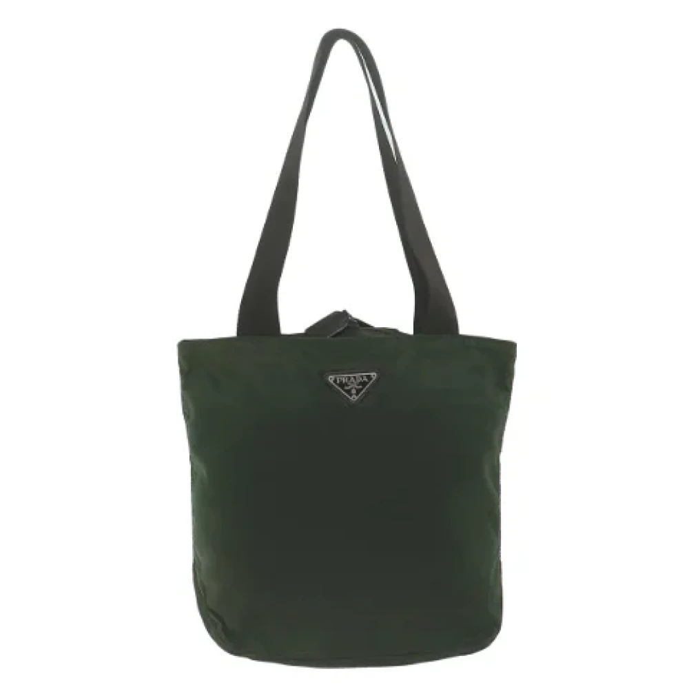 Prada Vintage Pre-owned Fabric totes Green Dames