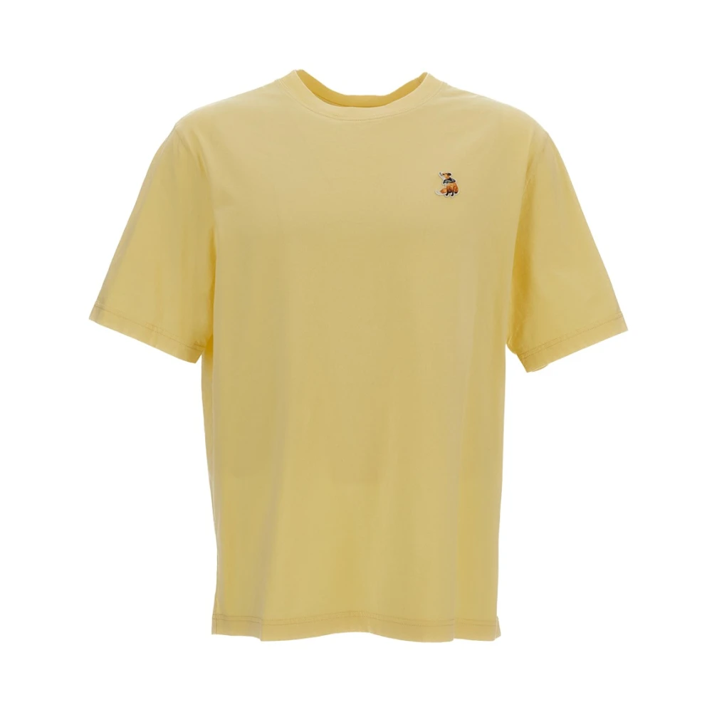 Maison Kitsuné Men's Yellow Jersey T-Shirt - T-Shirts - L - Tops