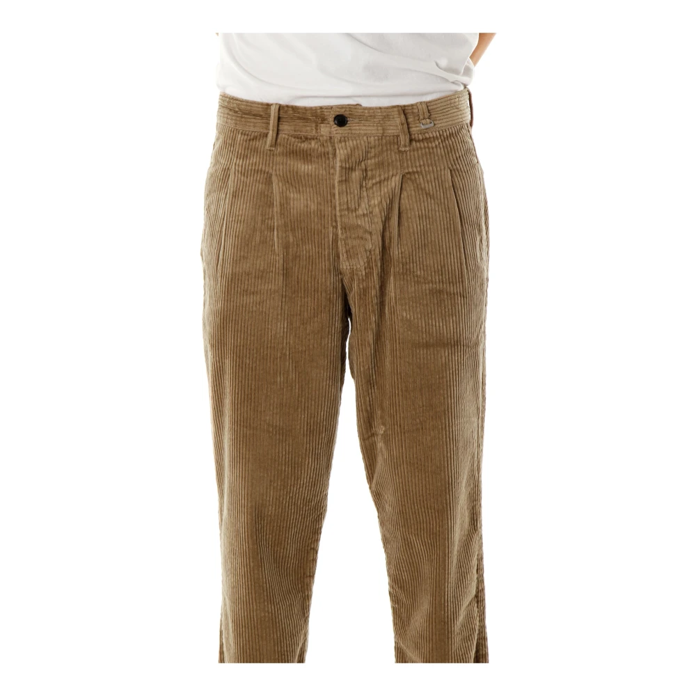 Gabba Corduroy Tapered Fit Broek Brown Heren