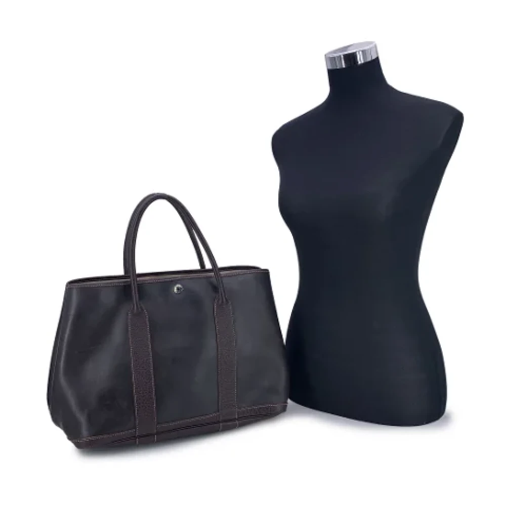 Hermès Vintage Pre-owned Leather handbags Blue Dames