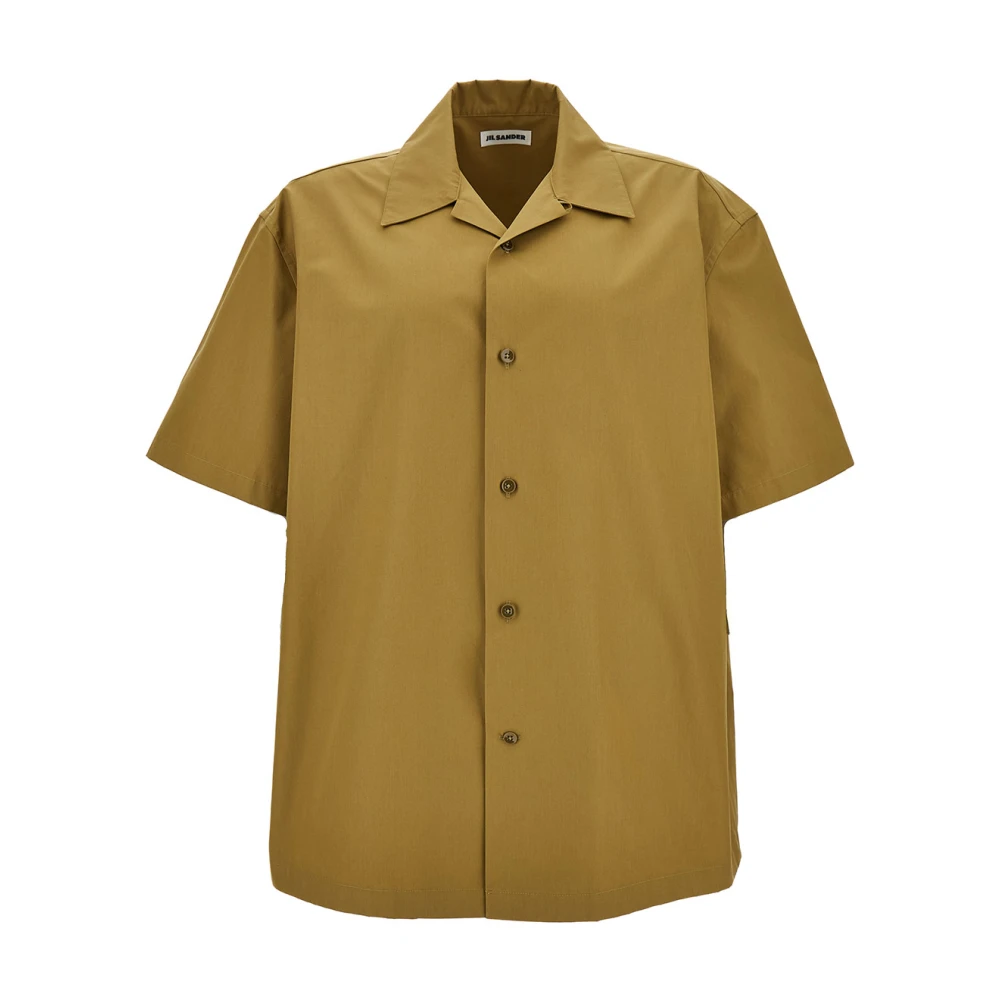 Jil Sander Short Sleeve Shirts Brown Heren