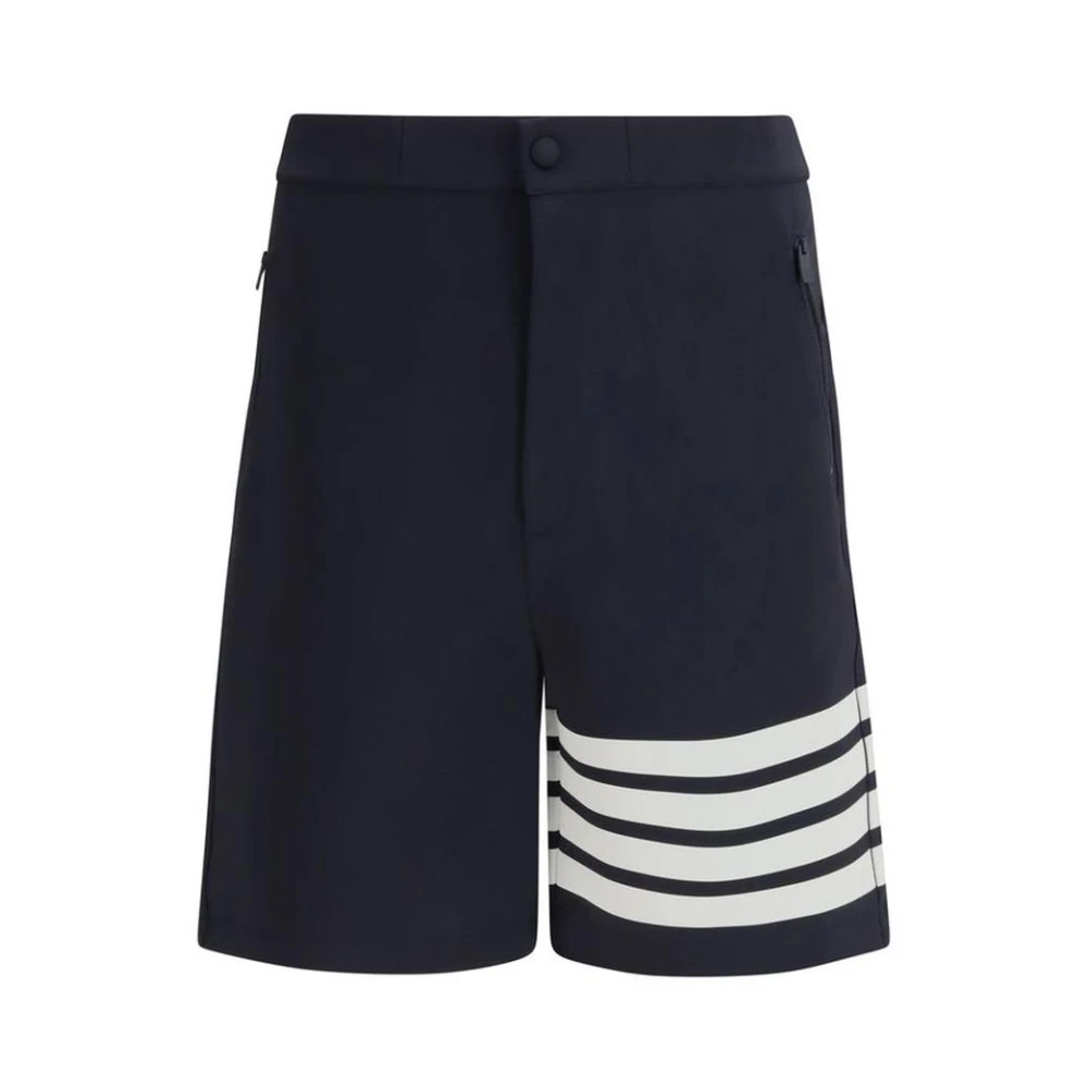 Thom Browne Men's Blue Viscose Bermuda Shorts