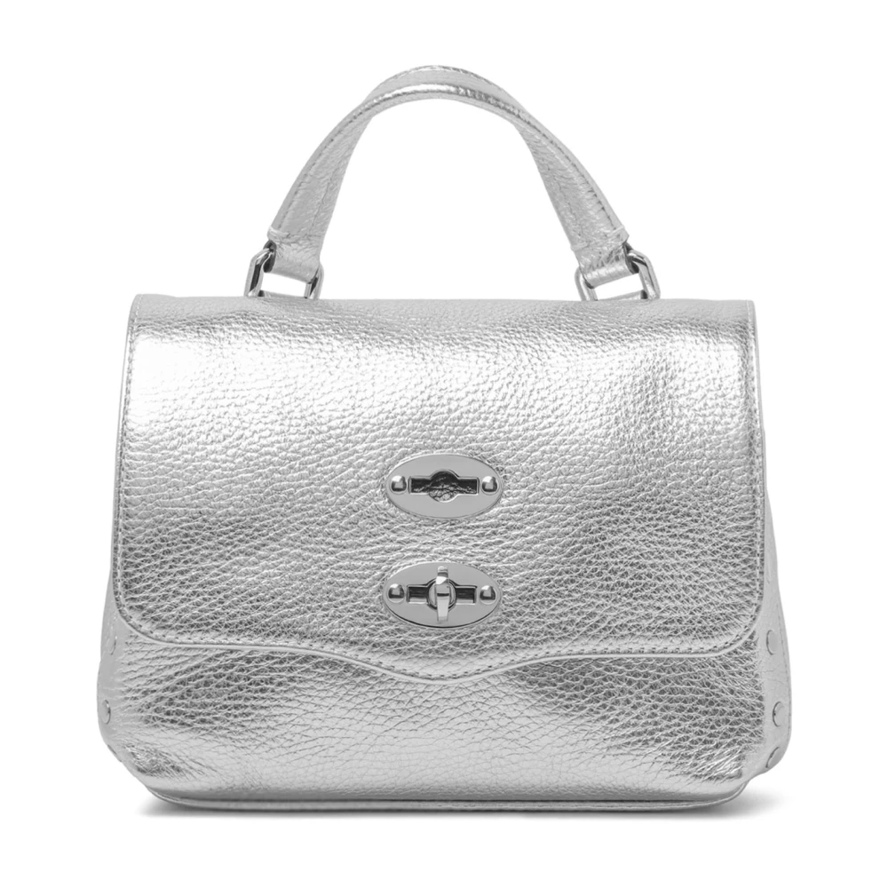 Zanellato Zilveren Postina Tas met Studs Gray Dames