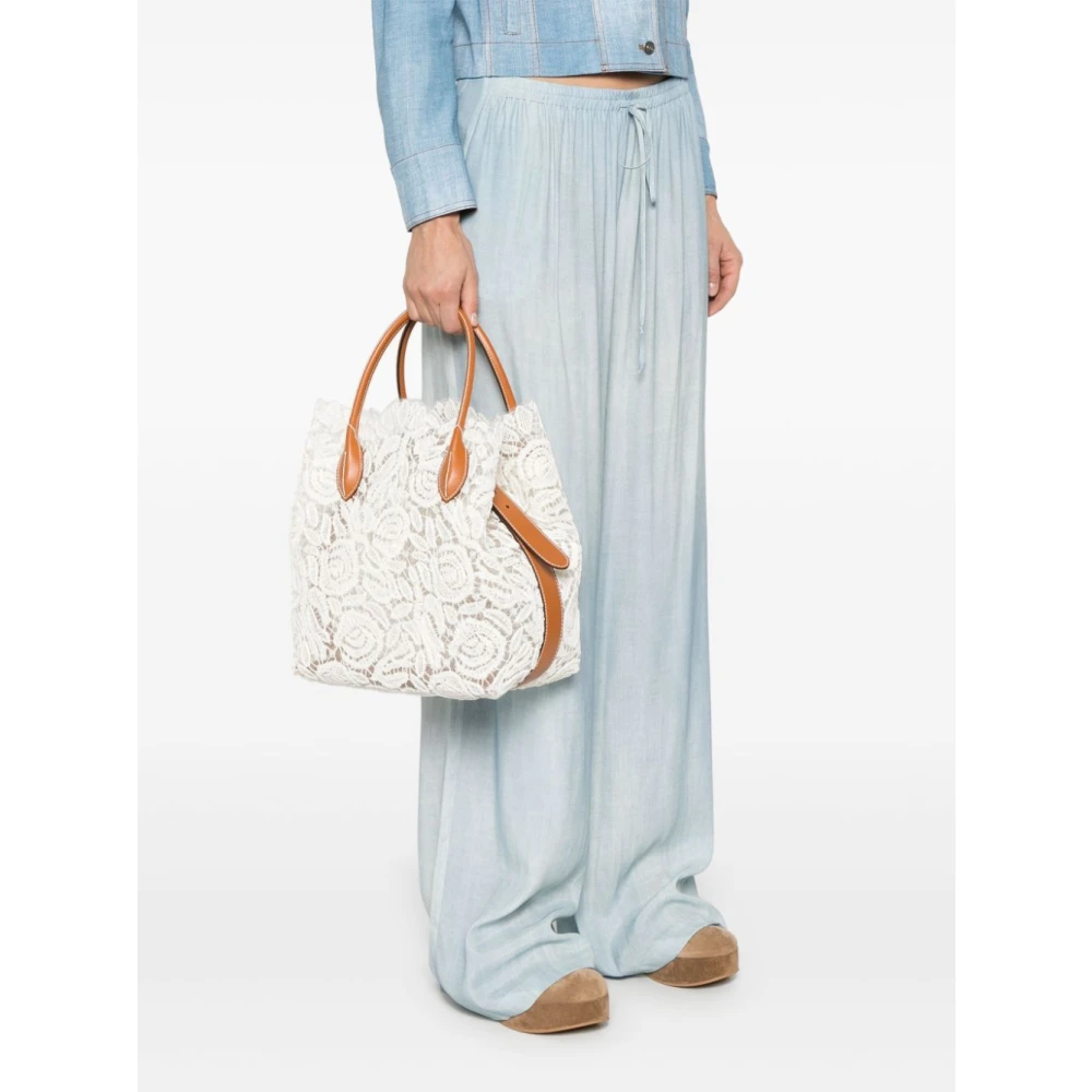 Ermanno Scervino Witte Shopper Tas Ss25 White Dames
