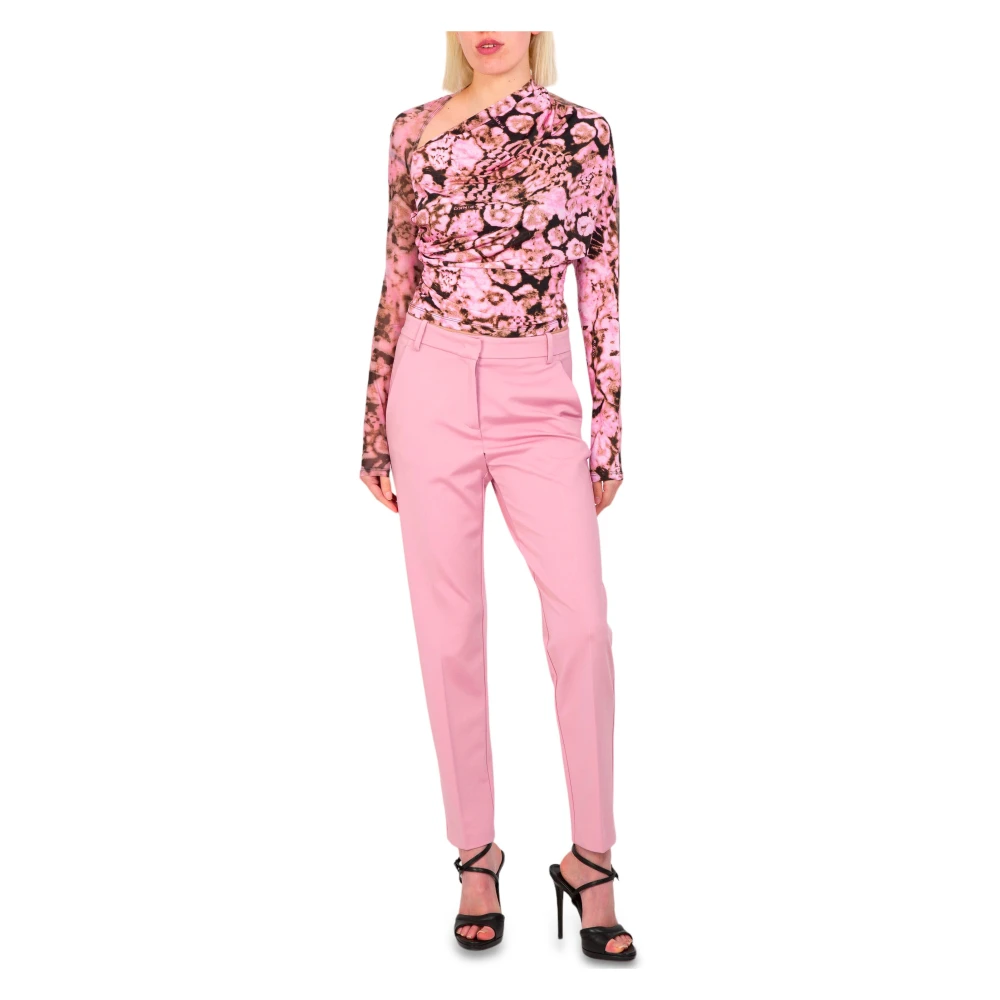 pinko Stijlvolle Cigarettebroek Pink Dames
