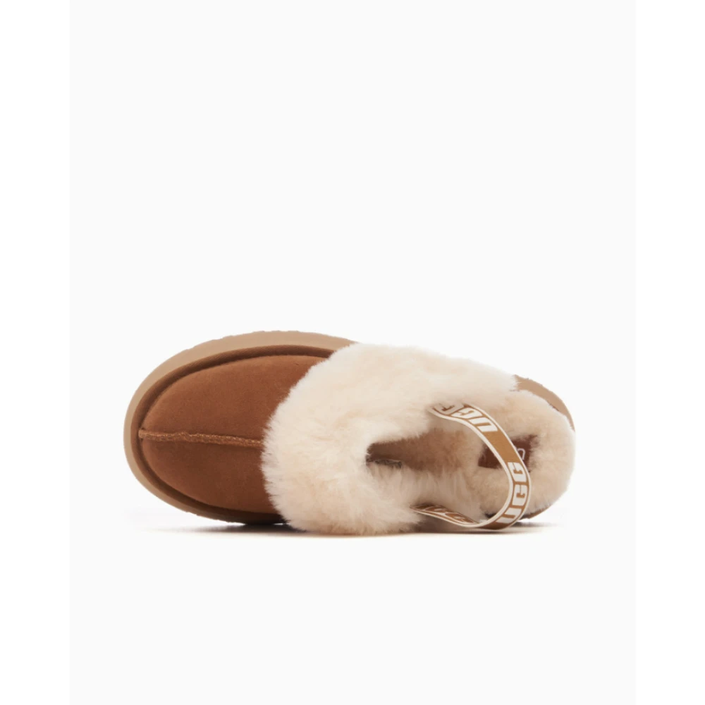 Ugg Sandalen met schapenvacht kraag Brown Dames