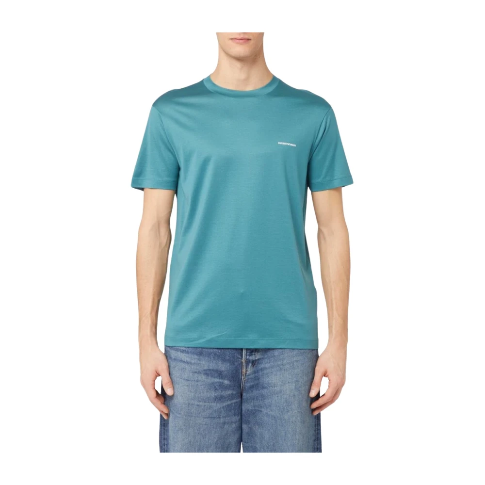 Emporio Armani Heren Micro Logo T-shirt Essentials Green Heren