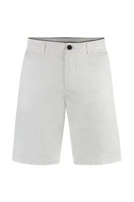 Flat Front Cotton Twill Shorts