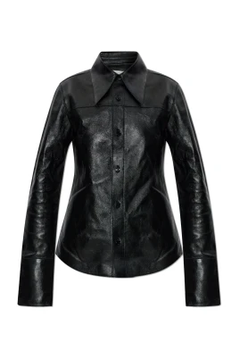 Panelled Leather Shirt