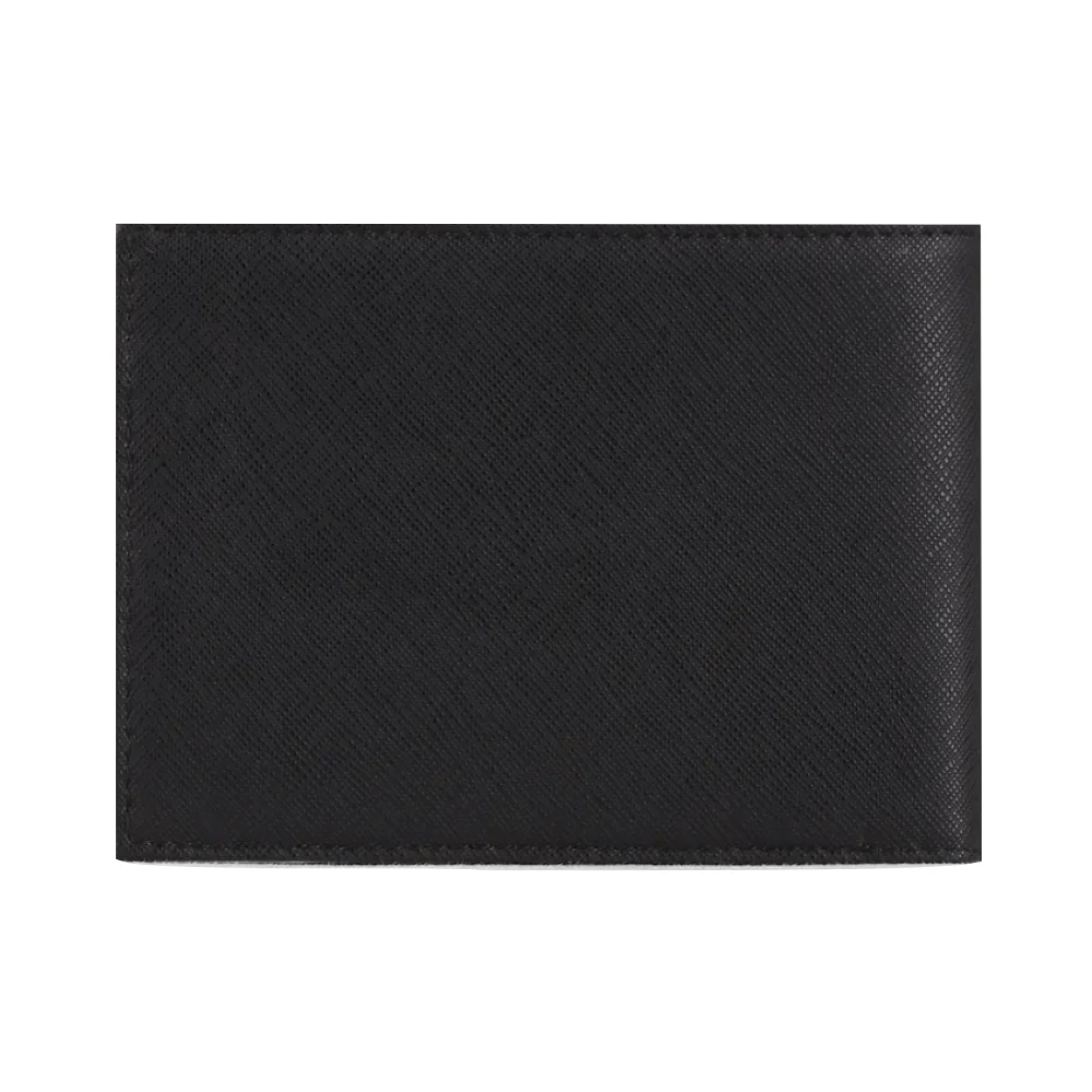 Armani Saffiano leren portemonnee met ontwerp Black Heren