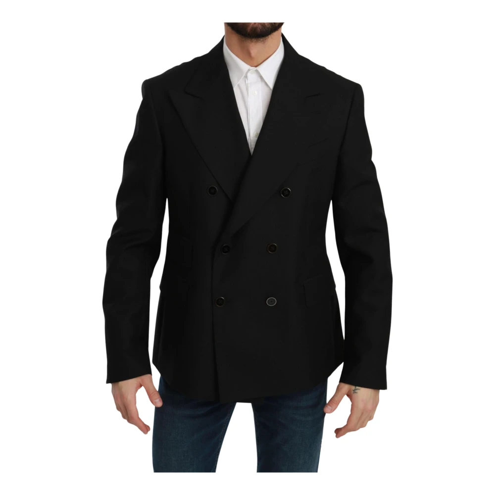 Dolce & Gabbana Men's Black Luxury Wool Blend Slim Fit Blazer