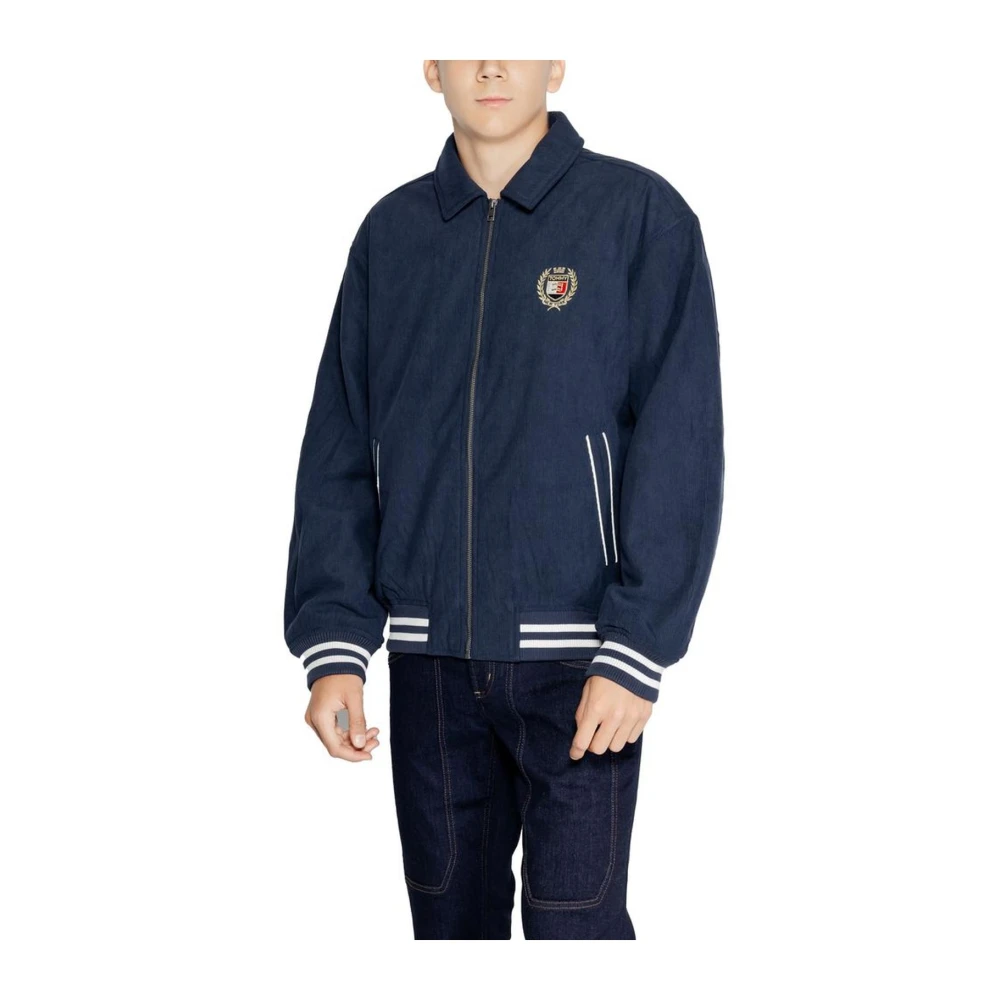 Tommy Jeans Blauwe Polyester Herenjas Herfst Winter Collectie Blue Heren