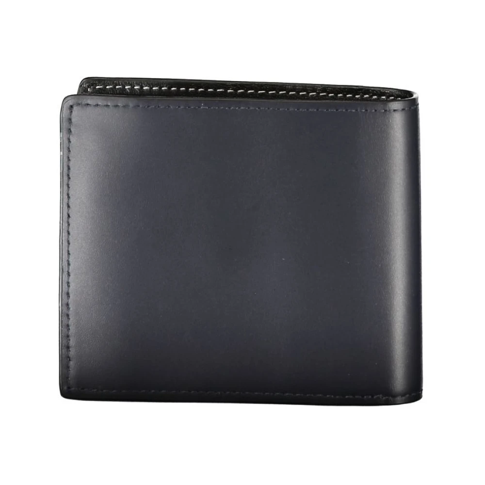 Tommy Hilfiger Elegante Blauw Lederen Bi-Fold Portemonnee Blue Heren
