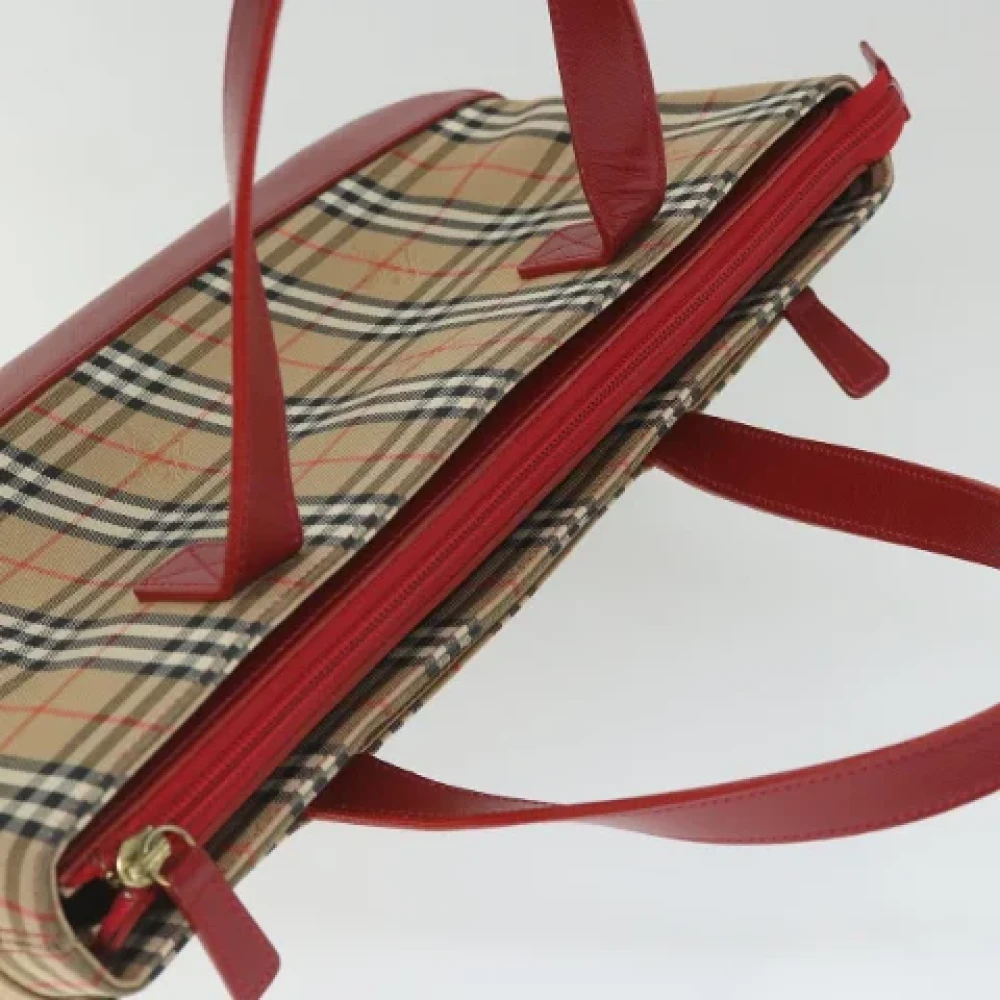 Burberry Vintage Pre-owned Canvas handbags Beige Dames