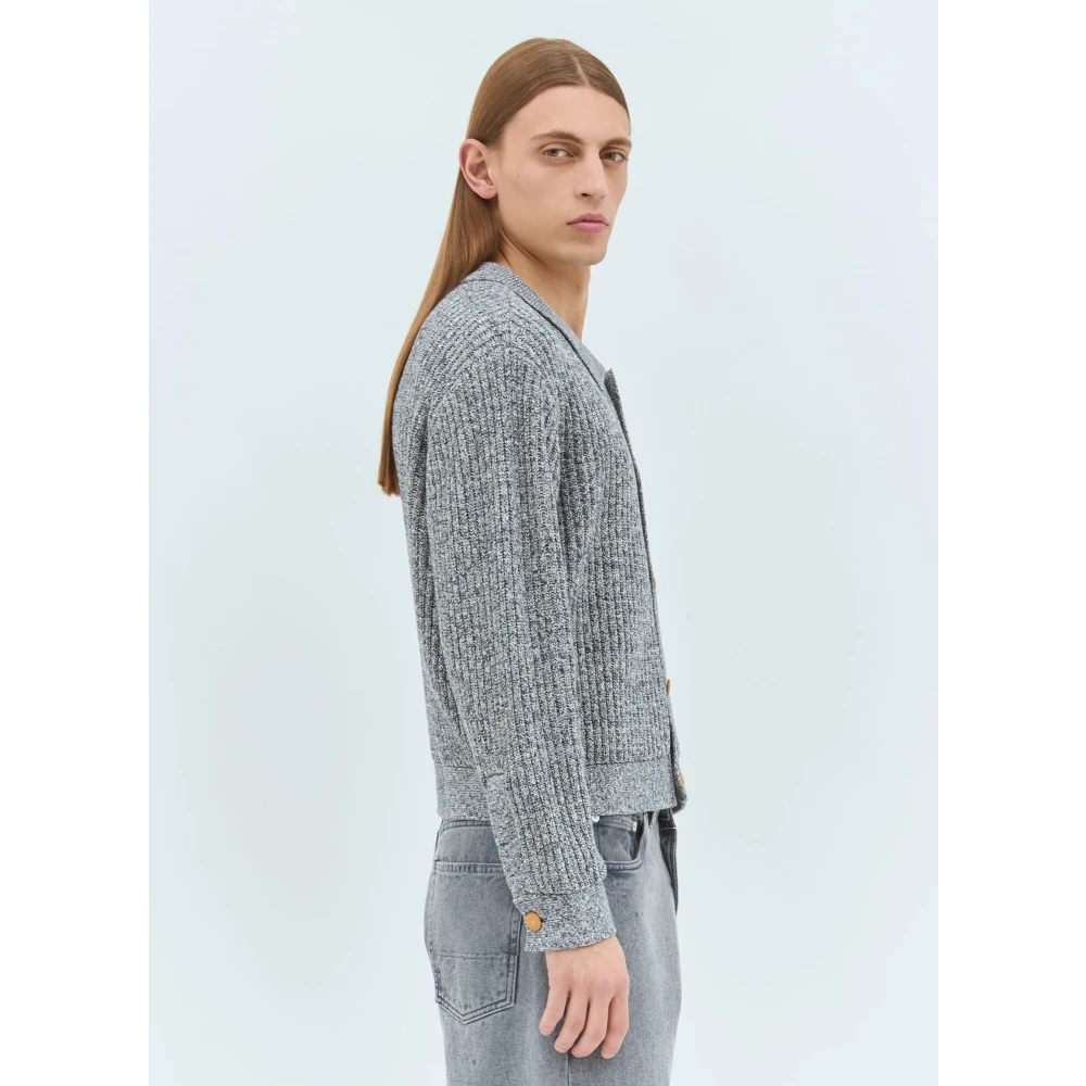 Brain Dead Gebreide Katoenen Vest Gray Heren