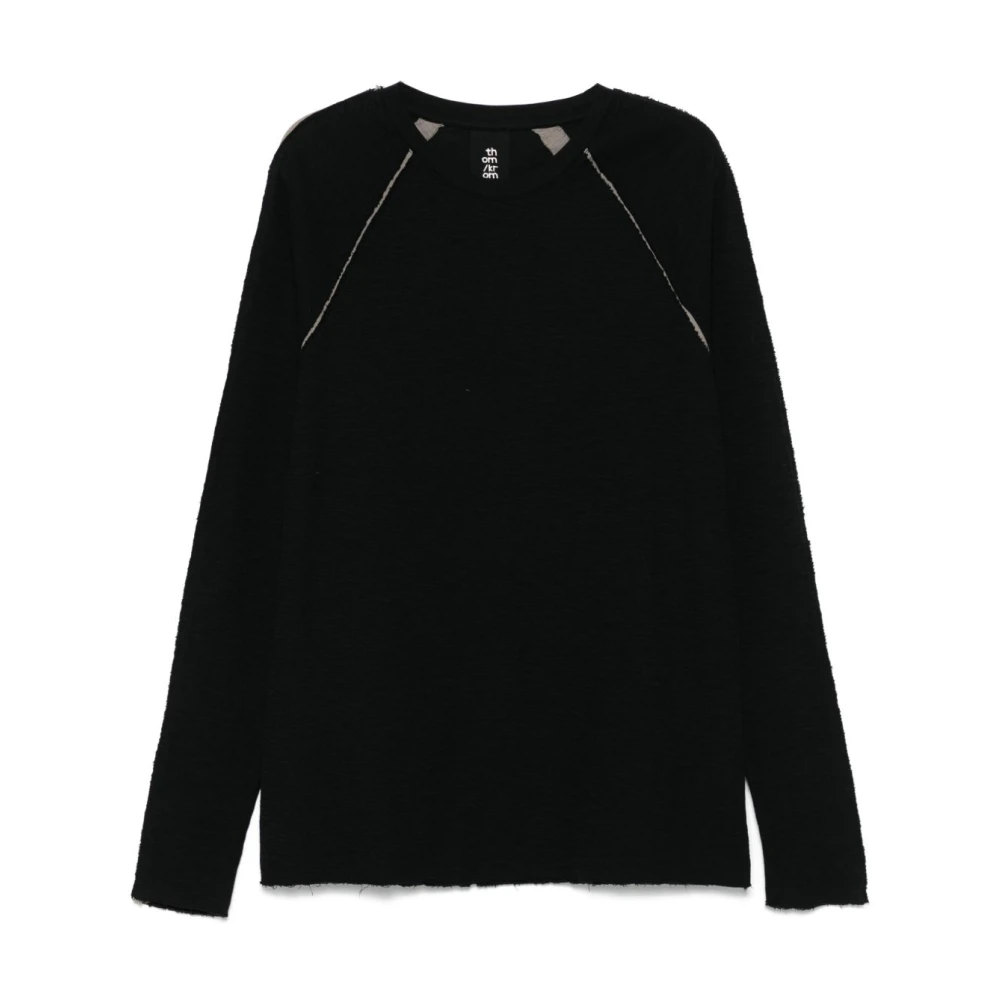Thom Krom Zwart Raglanmouw Crew Neck T-shirt Black Heren