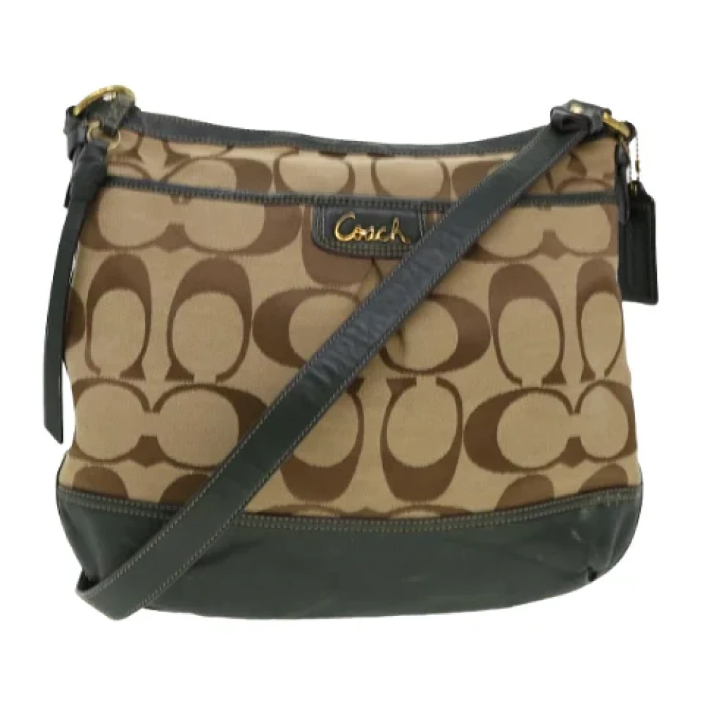 Coach Pre-owned Canvas shoulder-bags Beige Dames
