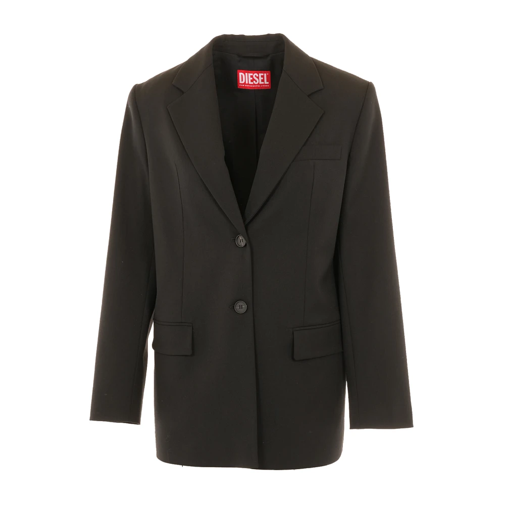 Diesel Women's Black Blazers, L, G-Kess-R1 Blazer