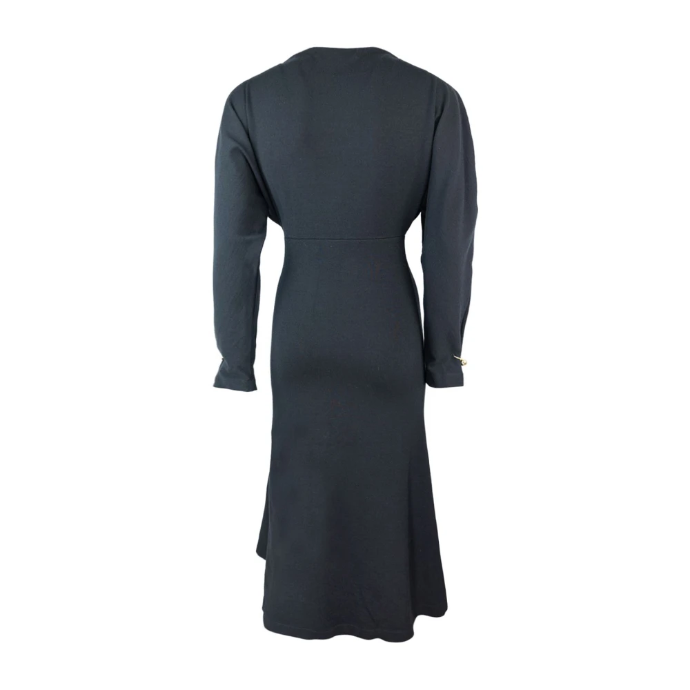 Philosophy di Lorenzo Serafini Zwarte boothalsjurk met juweelcharme Black Dames