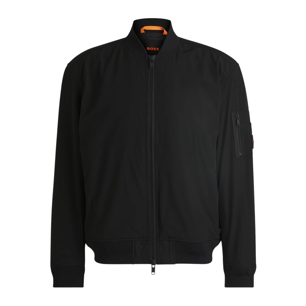 Hugo Boss Waterafstotende Aviator Stijl Zwarte Jas Black Heren