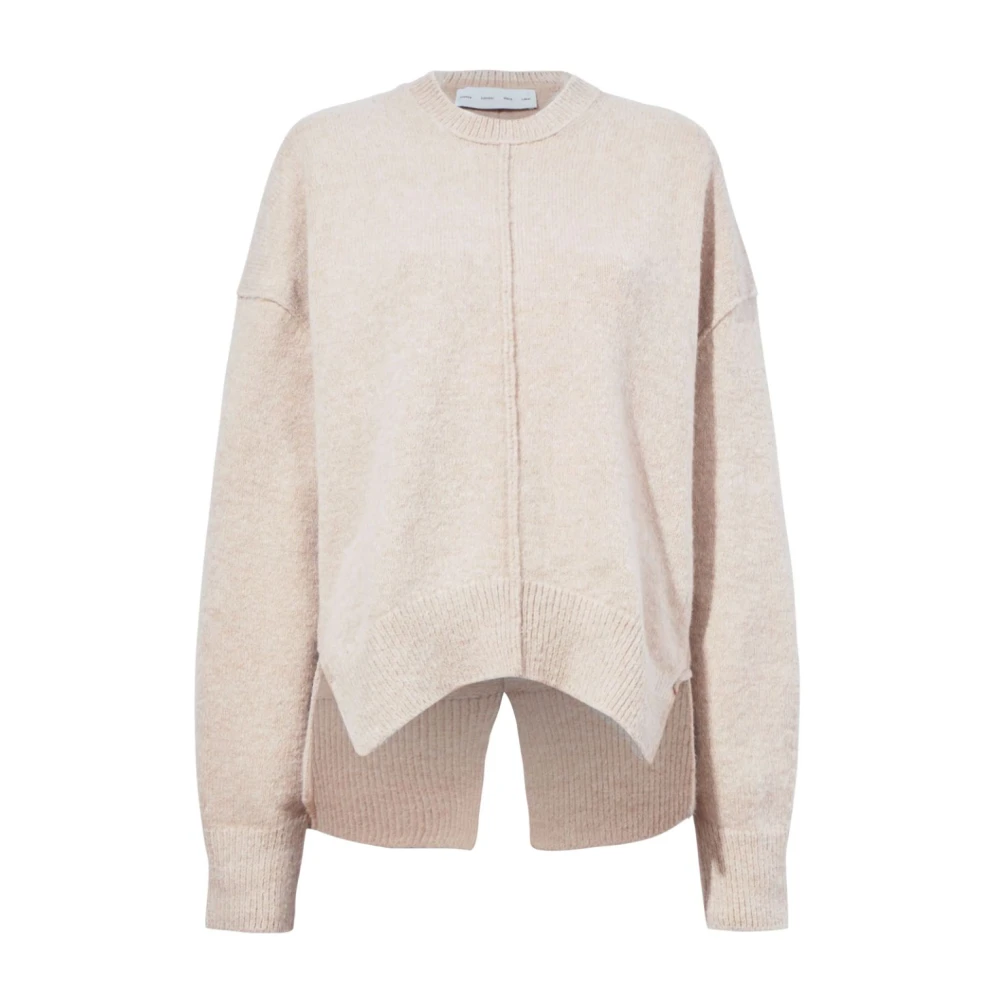 Proenza Schouler Beige Trui met Hoge Kraag Beige Dames