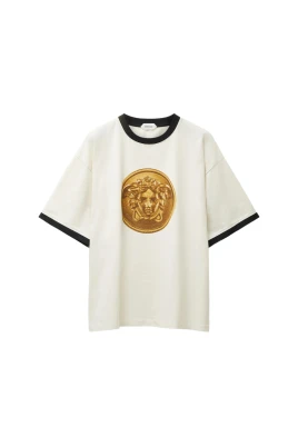 T-shirt i bomullsjersey med rund hals