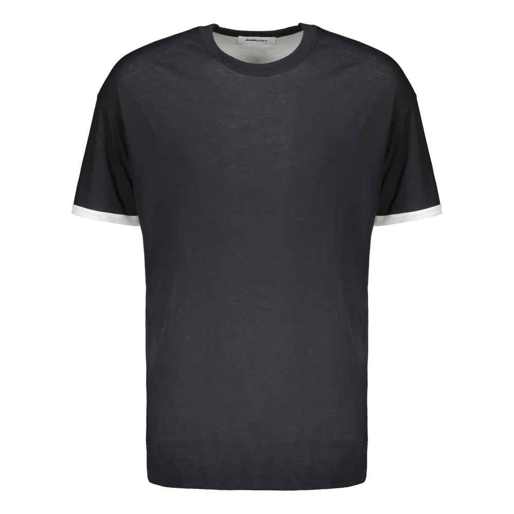 Ambush Maxi T-shirt met Contrasterende Inzetstukken Blue Heren