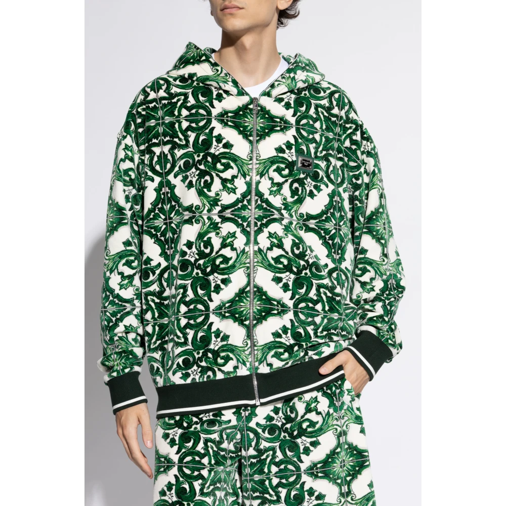 Dolce & Gabbana Capuchontrui Green Heren