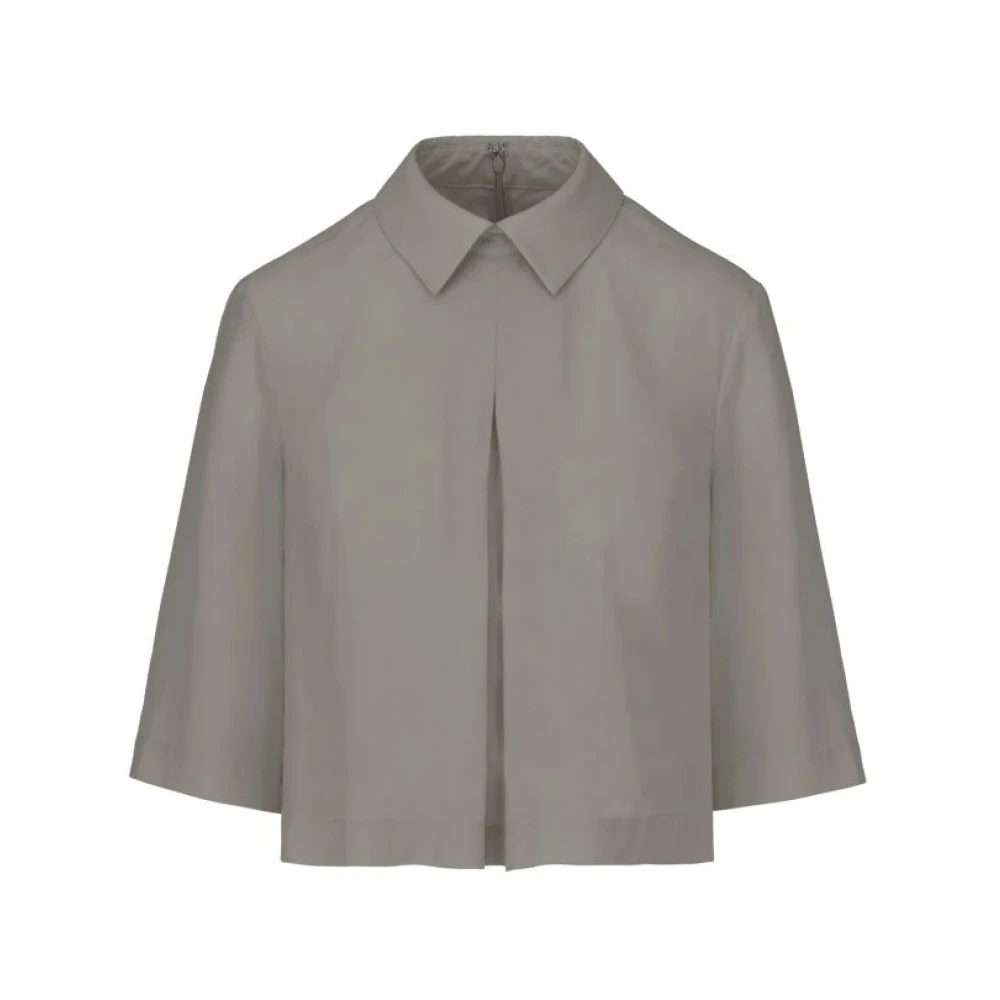 Bomboogie Vrouw Grijs Overhemden Dames, L, Linnen, Fresh Linen Shirt